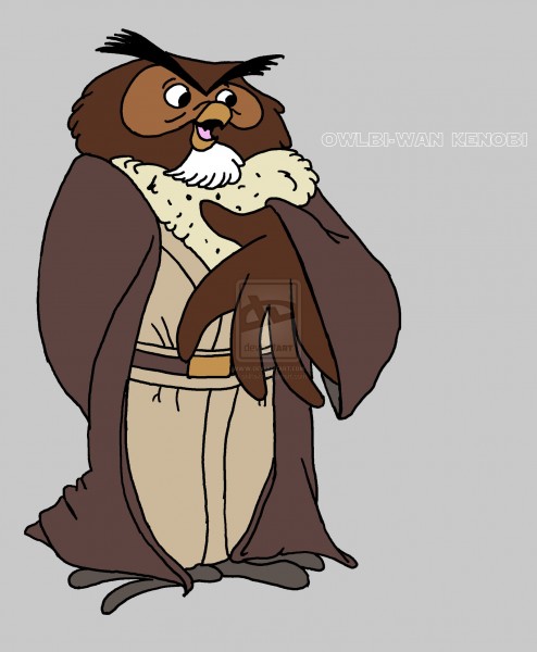 Star Wars - Inšpirované - Macko Pu aka StarWars - Owlbi-Wan Kenobi