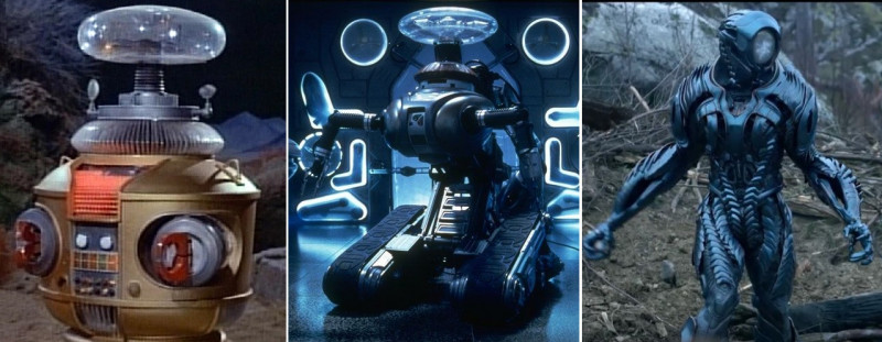 Evolúcia robotov z Lost in Space (1965, 1998 a 2018) 
