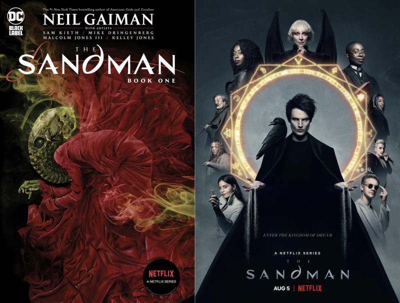 The Sandman Book One - Obálka - Obálka komiksu a seriálový plagát Obálka komiksu a seriálový plagát