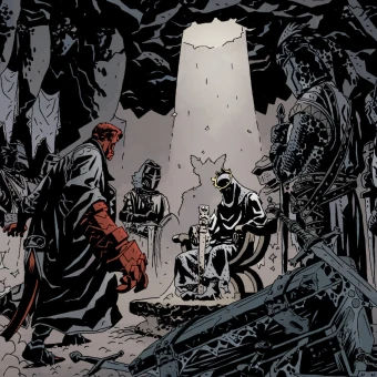 Hellboy scéna z komiksu