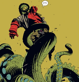 Hellboy scéna z komiksu