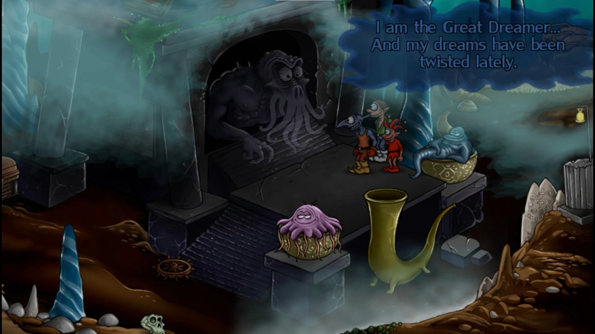 Gobliins 6 - Gobliins 6 - In his house at R'lyeh, Great Gobhulhu have nightmares? Cthulhu?!