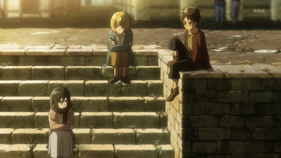 Šingeki no Kjódžin - Mikasa, Eren a Armin 