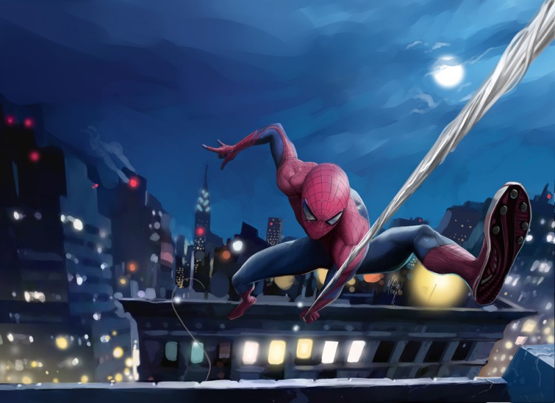 Vsehochut - Fan art - Awesome Superhero Digital Art by Dan Mora - Spiderman 