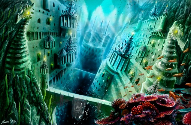 Waterworld - Fan art - Pod vodou to hýri farbami 
