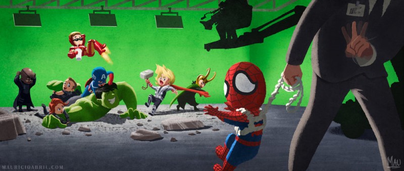Spider-Man - Fan art - SpiderMan, nemôžeš sa hrať s Avengermi 