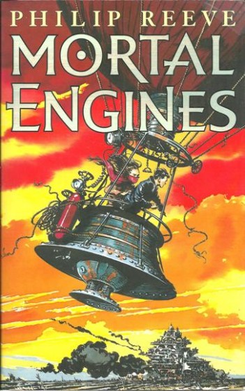Mortal Engines, obálka prvého vydania (Scholastic, 2001) 