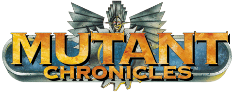 Mutant Chronicles - Reklamné - Logo - RPG - 90. roky 