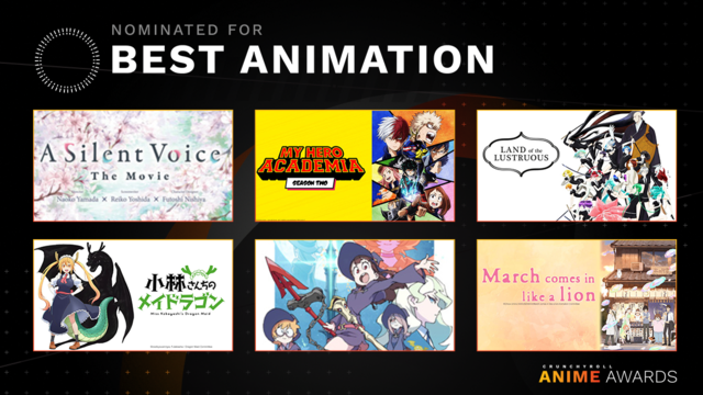 Crunchyroll Anime Awards 2018 - Best Animation 