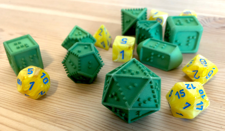 Dungeons & Dragons - Produkcia - Zelené a žlté kocky 