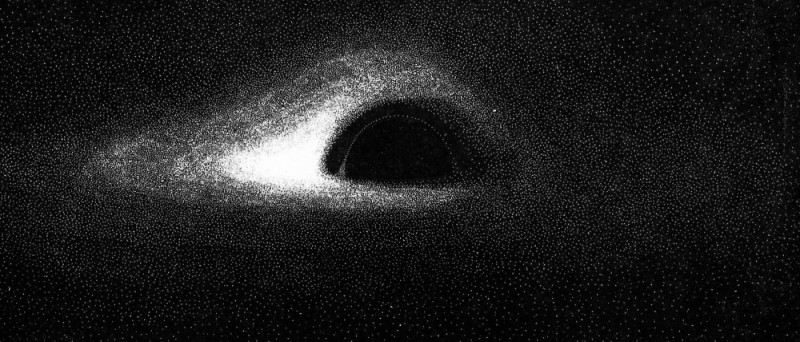 Veda na scifi.sk - Luminetov obraz okolia čiernej diery 