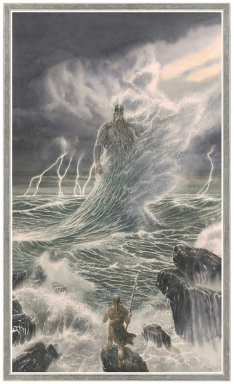 Pád Gondolinu. Vnútorná ilustrácia - Ulmo (by Alan Lee). 