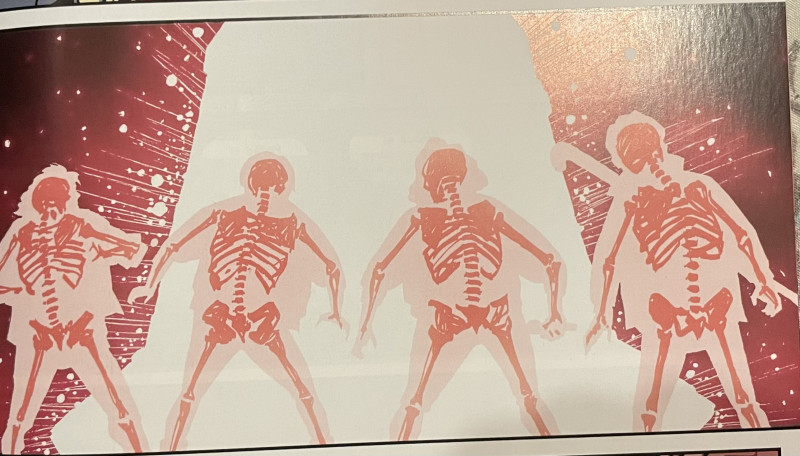 Paper Girls: Kniha první, skeleton Skeleton party