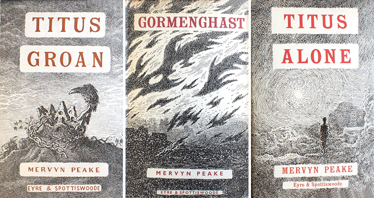 Knižná trilógia: Titus Groan (1946), Gormenghast (1950) a Titus Alone (1959). 