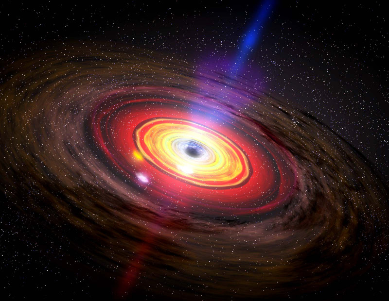 Veda na scifi.sk - Scéna - Supermasívna čierna diera v centre galaxie (umelecká interpretácia) 