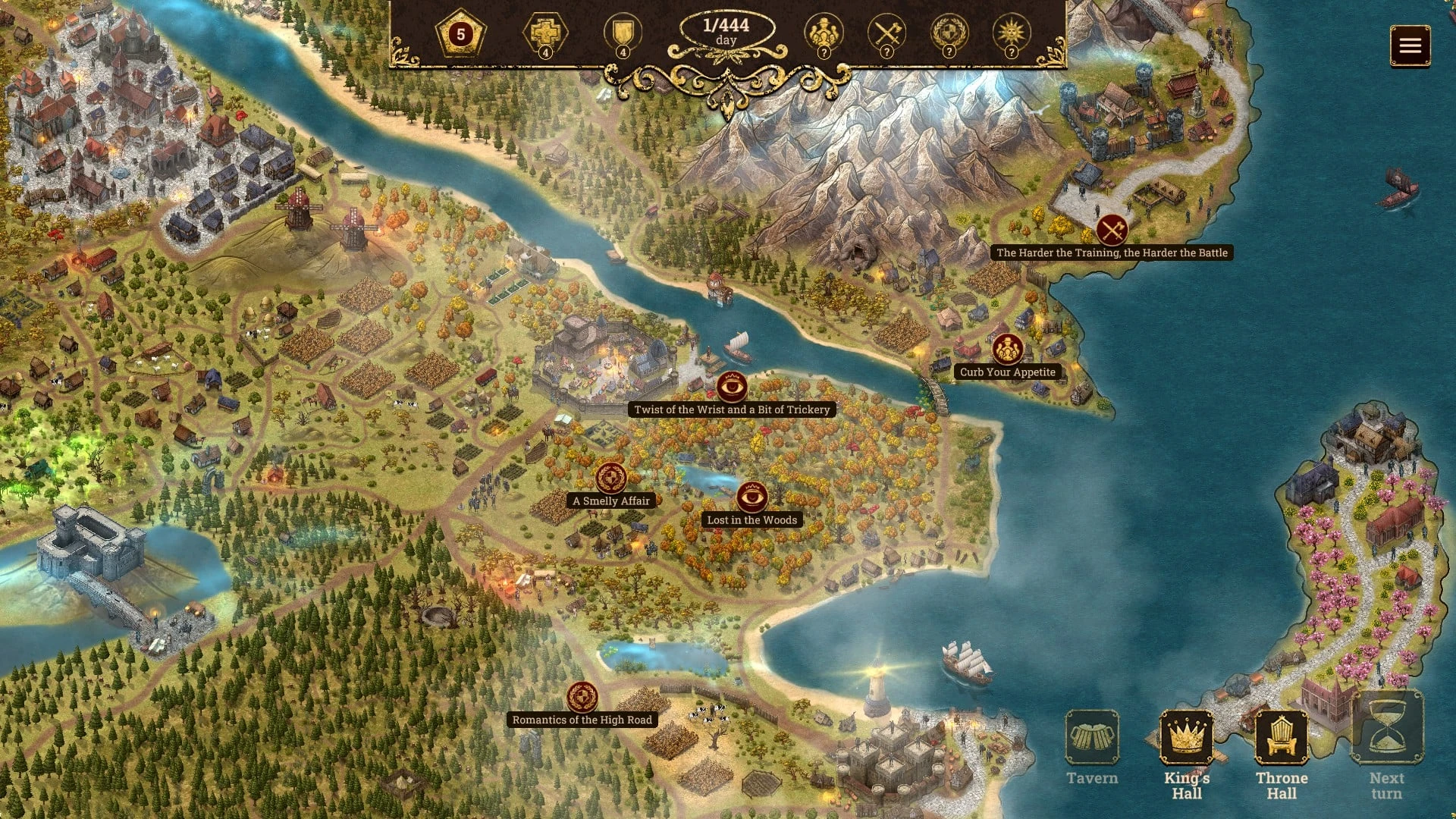 The Succession of Changing Kings - Scéna - Mapa kráľovstva 
