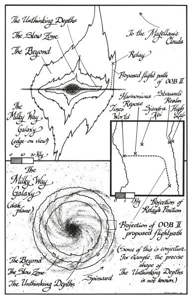 Mapa galaxie so Zónami myslenia (by Ellisa Mitchell) 