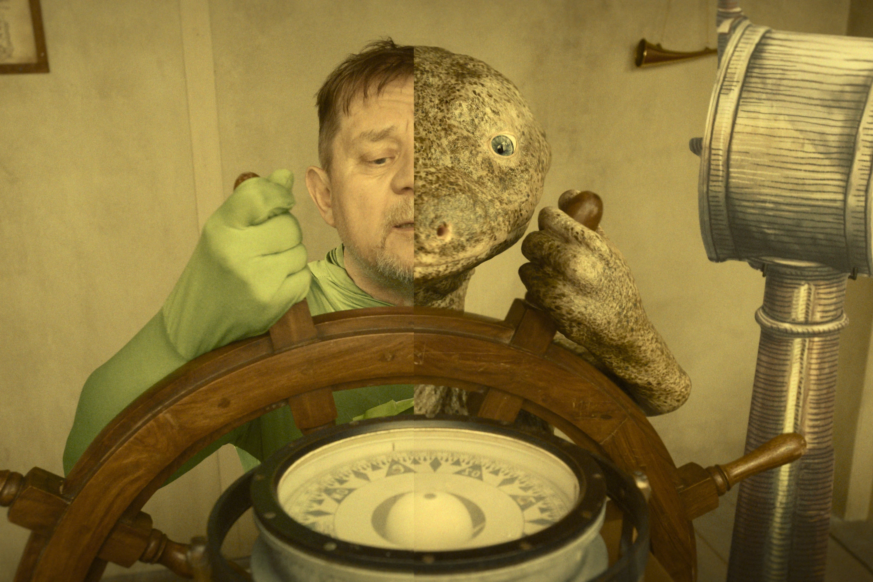 Vojna s mlokmi - Produkcia - Mlok Andy a jeho herec, Petr Čtvrtníček 